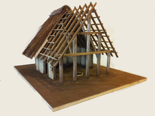 Maquette d'habitation mérovingienne Maquette d'habitation mérovingienne